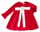 Girls Red Velvet Dress