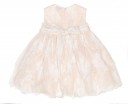 Glamour- Ivory & Beige Broderie Tulle Dress