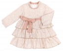 Pale Pink & Beige Layered Frilly Dress