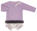 Baby Lilac Sweater & Horse Print Shorts Set 