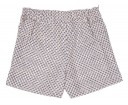 Girls Blue & Beige Tweed Shorts With Velvet Bow