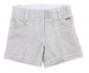 Silver laminated knit shorts with extra soft tulle 