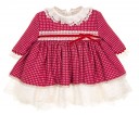 Baby Girls Strawberry & Ivory 3 Piece Dress Set 