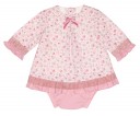 Baby Girls Pink Floral Print Dress & Knickers Set 