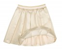Girls Ivory & Gold Pleated Skirt 