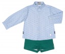 Baby Boys Blue Shirt & Green Shorts Set