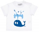 Camiseta Bebé Niño Blanca Dibujo Ballena Azul