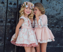 Blush Pink Short Sleeve Floral Dress