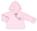 Girls Pink Quilted Sweatshirt with Plush Lining