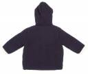 Navy Blue Knitted Duffle Coat with Hood