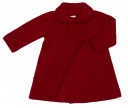 Baby Girls Burgundy Knitted Coat & Bonnet Set 