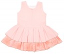 Pastel Pink Cotton & Lace Structured Dress