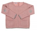  Dusky Pink Knitted Sweater with Star Elbow Patch