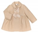 Baby Beige Coat with Bows
