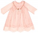 Girls Pink Lace Dress with Collar
