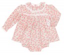 Baby Floral Dress With Ruffle Collar & Bloomers Set 