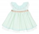 Pastel Green Linen & Tulle Layered Dress (DELIVERY 15 APRIL)