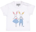 Camiseta Bebé Niño Manga Corta Dibujo Conejos