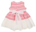 Ivory & Coral Pink Broderie Dress