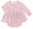 Girls Pink Jersey Cotton Kitty 2 Piece Shorts Set 