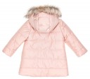 Girls Pink Hooded Puffer Coat