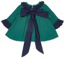 Baby Girls Green & Navy Blue 2 Piece Dress Set 