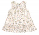 Colourful Floral & Strawberry Dress With Ruffle Hem 