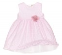 Cupcake-Pink & White Embroidered Polka Dot Dress
