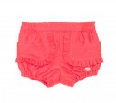 Coral Pink Linen Shorts