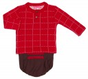 Baby Boys Red Sweater & Chocolate Knickers Set 