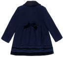 Girls Dark Blue Classic Coat