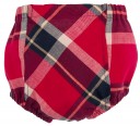 Baby Boys Dark Blue Sweater & Red Checked Shorts Set