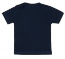 Boys Navy Blue T-Shirt With Jacquard Pocket