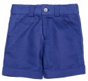 Boys Blue Striped Shirt & Linen Shorts Set