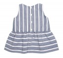 Blue & White striped dress with a bow