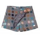 Girls Gray Spotted Shorts