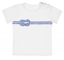 Ivory & Navy Blue Cotton Sailor T-Shirt