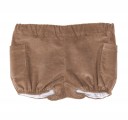 Beige Velvet Shorts