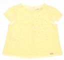 Girls Yellow Chiffon Blouse with Diamanté Gems