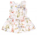 Girls Colourful Floral Print Ruffle & Lace Dress 