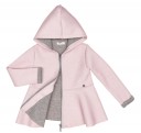 Girls Pink & Grey Jersey Hooded Cardigan 