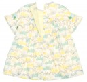 Pale Yellow Floral Print Extra Soft Cotton Dress