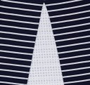Girls Navy Blue & White Cutaway-Hem Dress