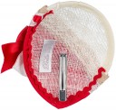 Dolce Petit Girls Red & Beige Embroidered Headdress