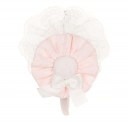 Pink & Ivory Brocade Hairband with Lace
