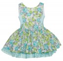 Vestido floral verde agua, Ballet Kauli compra online