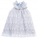 Girls Blue & Ivory Birdie Print Dress