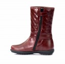 Burghundy Quilted Leather Boots