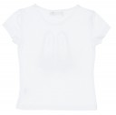White Cotton Ballet Pumps T-Shirt