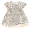 Baby Ivory & Brown Velvet Dress